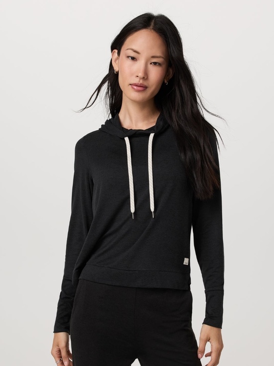 Vuori Tops - Vuori Halo Essential Hoodie Pullover Women's size L Black Heather